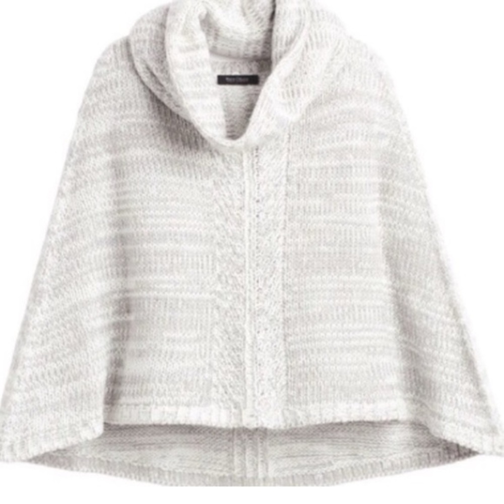 NWT White House Black Market Montclair Cable Knit Poncho/Cape Bundle SIZE L